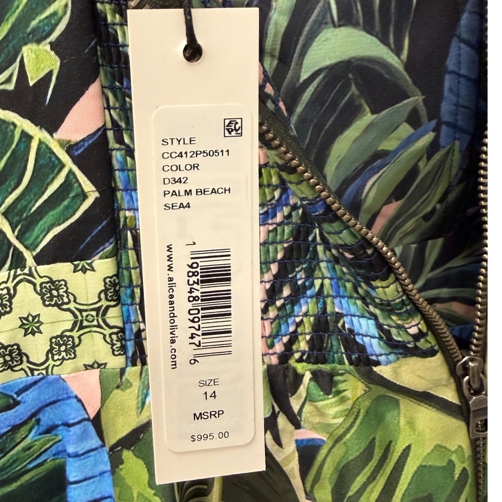 Alice + Olivia Fia Fit-And-Flare Dress Gown in Palm Beach NWT's $995 Cocktail - Picture 3 of 16